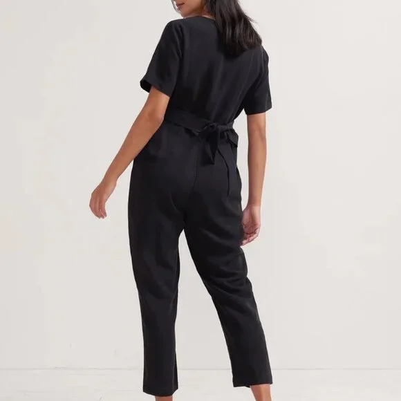 Hatch The Noelle Black Coverall Jumpsuit | size 2 - Picture 4 of 14